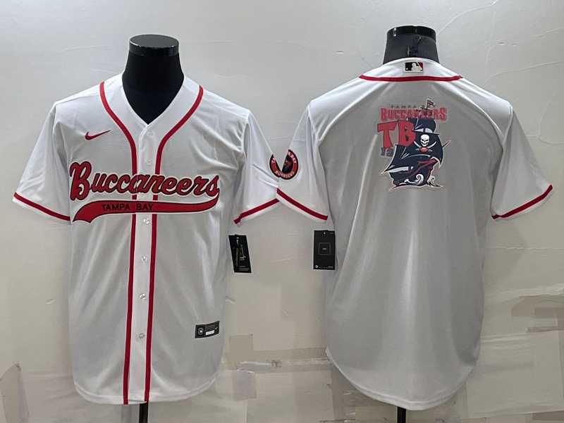 Men's Tampa Bay Buccaneers White Team Big Logo With Patch Cool Base Stitched Baseball Jersey,We sell and wholesale Men's Tampa Bay Buccaneers White Team Big Logo With Patch Cool Base Stitched Baseball Jersey on line form chian!